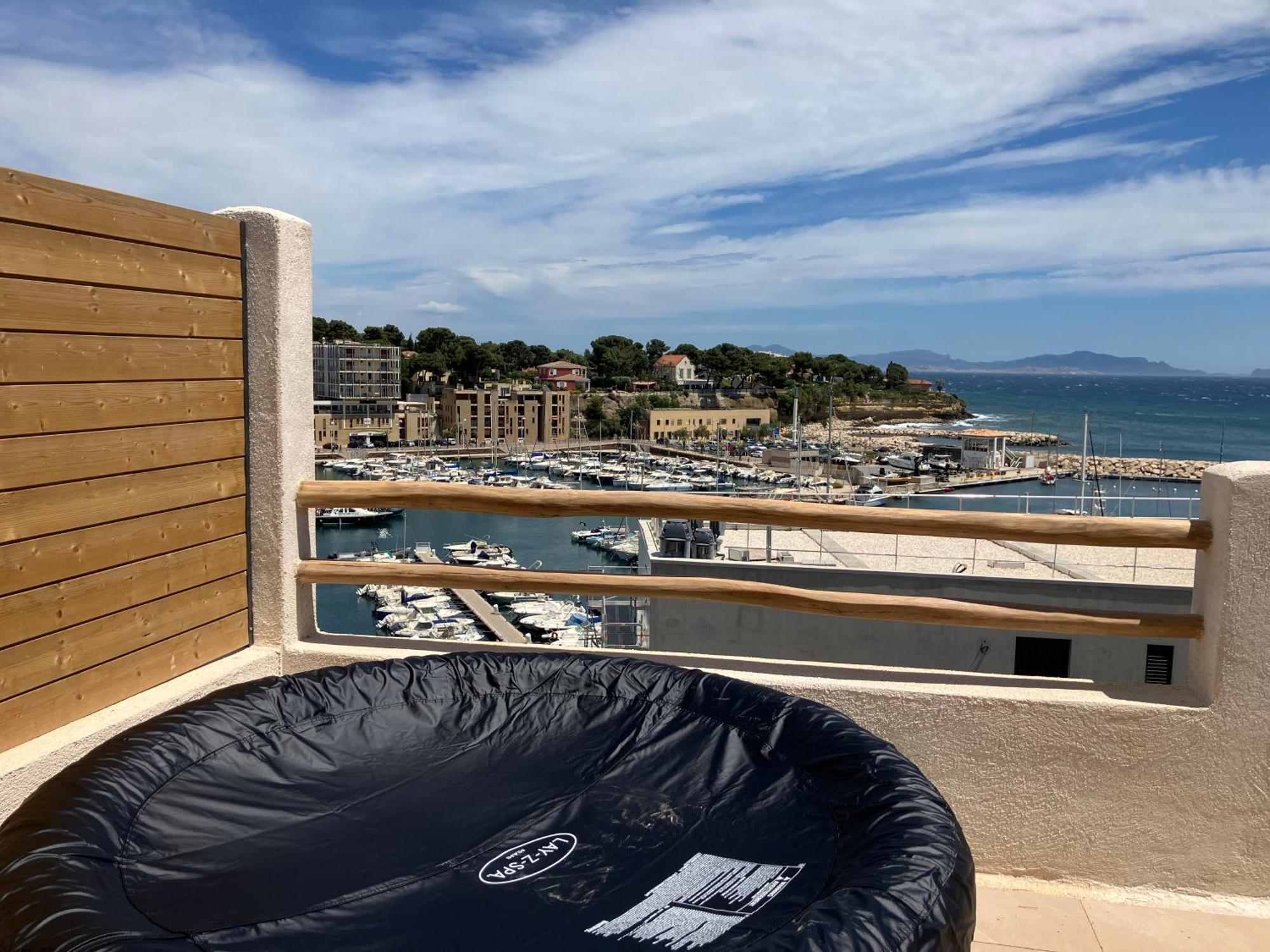 T2 Vue Sur Le Port Jacuzzi Terrasse Et Parking Daire Carry-le-Rouet Dış mekan fotoğraf